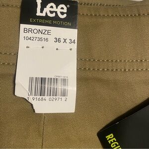 LEE performance series extreme comfort flat front pant 36x34 - NWT